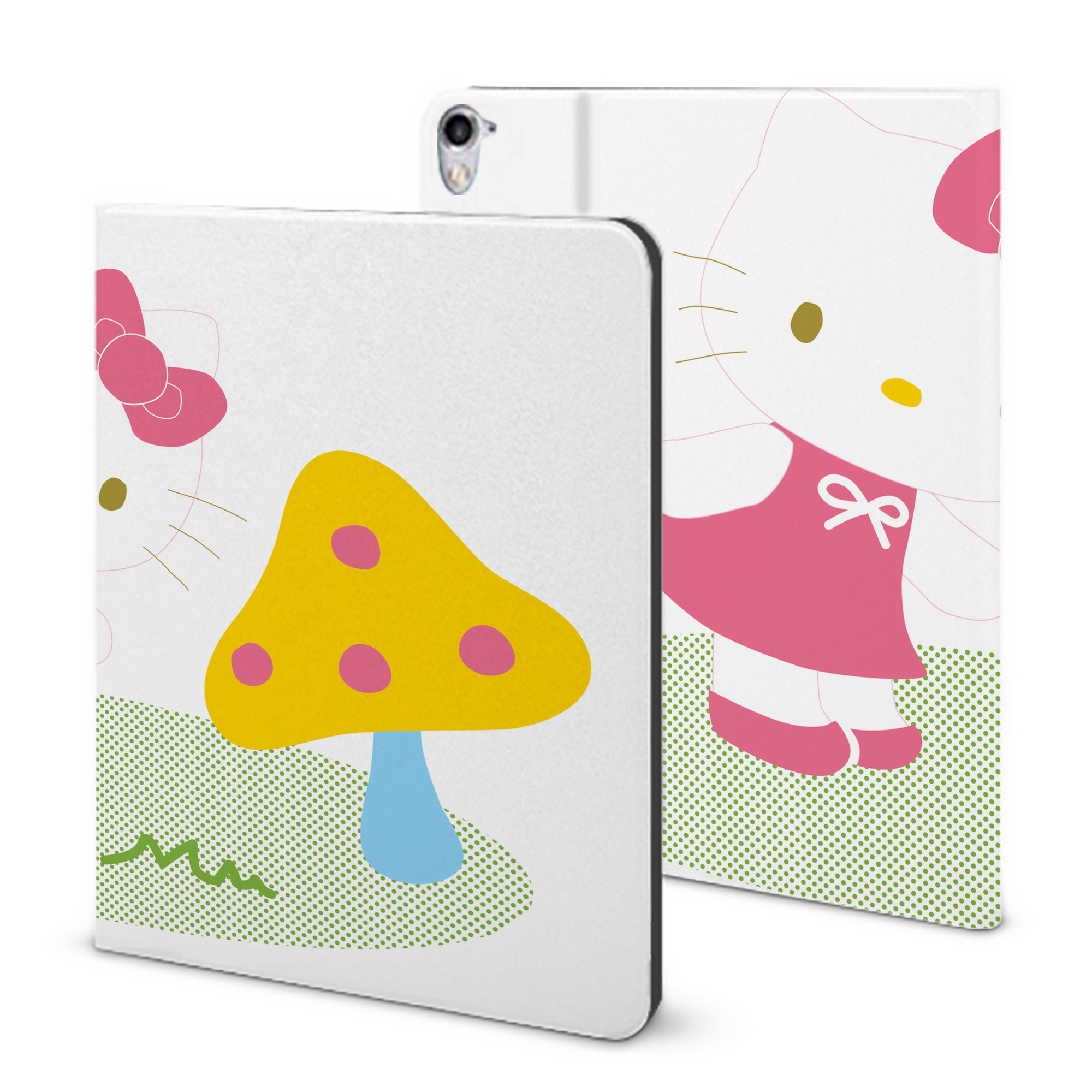 （画像用） Hello Kitty ハローキティ IPad ケース ブック型 PUレザー TPU 耐衝撃 軽量 薄型 ペン収納なし 全面保護 IPad 各モデル対応